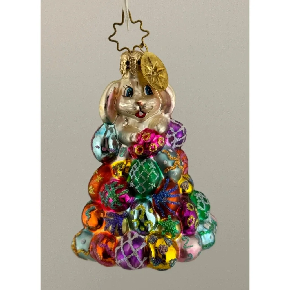 Christopher Radko High Roller Ornament‎ Easter Bunny Rabbit Eggs Little Gem